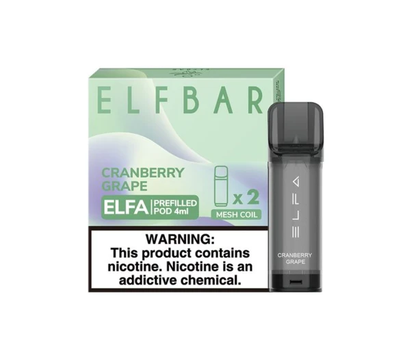 Картриджі для вейпу Elf Bar Elfa 2 мл 5% Cranberry Grape 2 шт. (Журавлина + виноград)